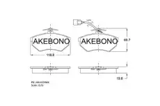 Тормозные колодки дисковые AKEBONO AN4374WK