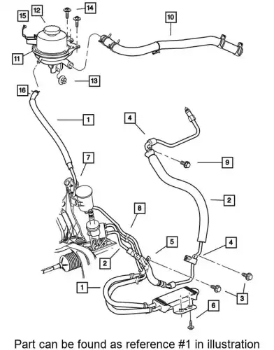 Шланг ГУР CHRYSLER 5006338AB