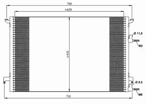 Радиатор кондиционера (конденсатор) NRF 35516