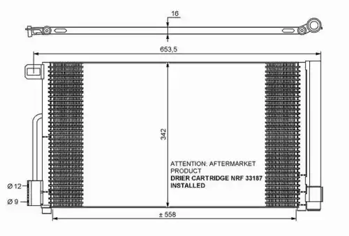 Радиатор кондиционера (конденсатор) NRF 35777