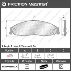 Тормозные колодки дисковые FRICTION MASTER MKD921