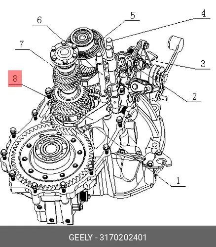 Вилка КПП GEELY 3170202401