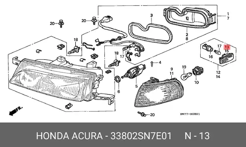 Поворотник 33802SN7E01 HONDA