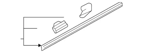 LC6250670E МОЛДИНГ СТЕКЛА ДВЕРИ MAZDA