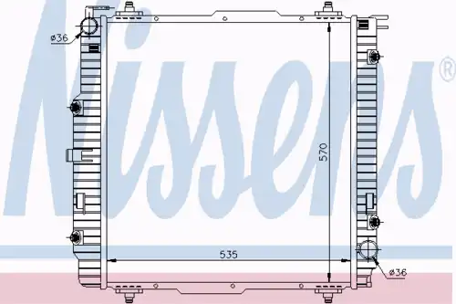 Радиатор кондиционера (конденсатор) NISSENS 62599