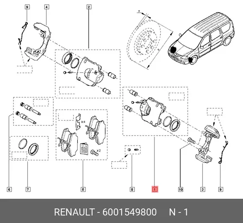 Суппорт 6001549800 RENAULT