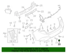COVER(L).TOWING HOOK BJS7-50-EL1-BB MAZDA