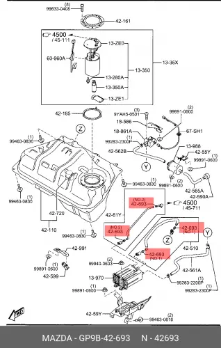 GP9B-42-693 RETAINER MAZDA