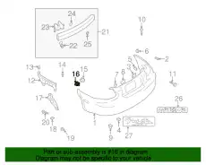 Кронштейн бампера перед пластм NC10-50-E13A MAZDA