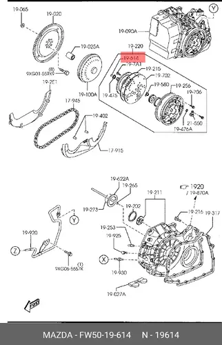PLATE DRIVE FW50-19-614 MAZDA