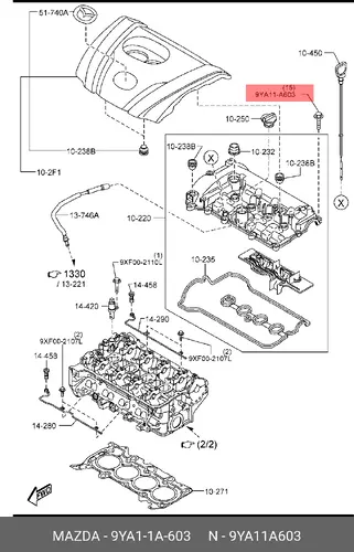  БОЛТ 9YA1-1A-603 MAZDA