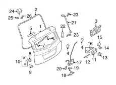 HANDLE OUT LIFTGATE C235-62-499 MAZDA
