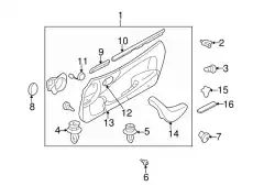 TRIM.R DOOR REAR B110-68-525 MAZDA