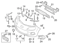 Решетка радиатора MAZDA NP32-50-163-BB