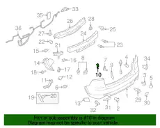 TD11-50-201A BRACKET(R),REAR BUMP MAZDA