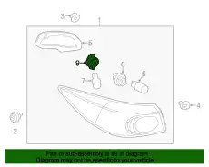 SOCKET(L).TRUNK LID BJT6-51-3G7 MAZDA