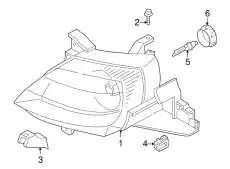 Кронштейн бампера перед лев пластм LD47-50-161A MAZDA