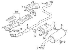 Прокладка глушителя MAZDA ZJ21-40-305A
