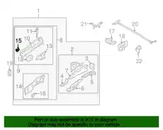 BRKT(R).BUMPER-F. FR B25D-53-335A MAZDA