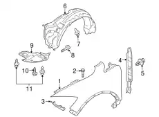  TD1152240A КРОНШТЕЙН КРЫЛА ПЕР. LH CX-9 TB MAZDA