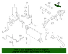 Патрубок системы охлаждения KL01-15-261 MAZDA