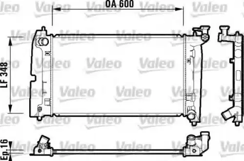 Радиатор системы охлаждения двигателя VALEO 734199