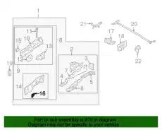 BRKT L BUMPER W APRO B25D-54-336 MAZDA