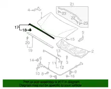 RUBBER.SEAL-BONNET LC62-56-750 MAZDA