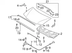 RUBBER.SEAL-BONNET LC62-56-750 MAZDA