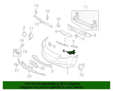 КРОНШТЕЙН КРЕПЛЕНИЯ БАМПЕРА F151-50-0U1E MAZDA