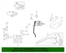 KNOB(R).DOOR LOOK B25D-58-390-65 MAZDA