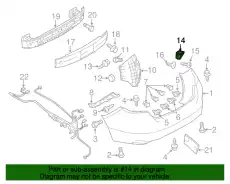 Кронштейн бампера зад лев пластм GS3L-50-331B MAZDA