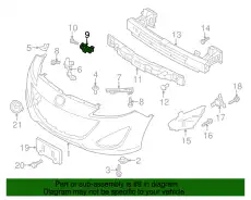 Кронштейн бампера перед прав пластм C513-50-151A MAZDA