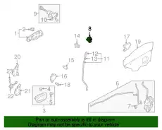 CD73-58-361A Петля замка передней двери MAZDA