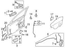 CD73-58-361A Петля замка передней двери MAZDA