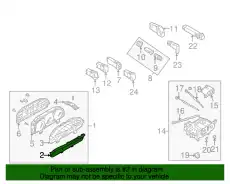 Накладка панели приборов B25F-55-447 MAZDA