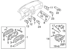 Накладка панели приборов B25F-55-447 MAZDA