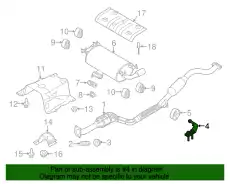 Прокладка глушителя MAZDA LF45-40-380