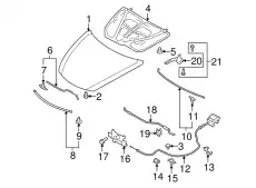 Петля капота GS3L-52-420D MAZDA