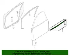 Уплотнитель двери MAZDA B25D-50-640A