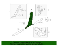 TRIM(L).'B'PILLAR-LO BHN9-68-230-02 MAZDA