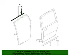 Уплотнитель стекла двери LC62-72-83XF MAZDA