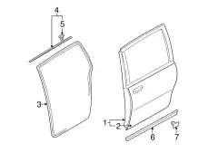 Уплотнитель стекла двери LC62-72-83XF MAZDA