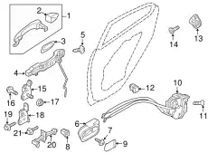 HANDLE(R).INNER D651-58-330A-02 MAZDA
