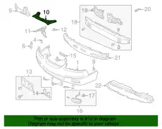 Кронштейн бампера перед лев пластм TA01-50-161C MAZDA
