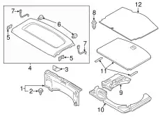 BOARD(R)TRUNK DB3N-68-8E1 MAZDA