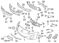 КРЮК БУКСИРОВОЧНОГО УСТРОЙСТВА MAZDA BBM4-50-EJ0A