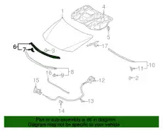 RUBBER(C)SEAL BONNET GK2A-56-750B MAZDA