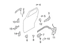 Ручка двери MAZDA GJ6A-58-410P-12