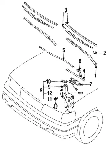 Щетка стеклоочистителя LA02-67-363A MAZDA